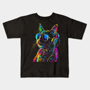 Cat DJ Adventure Kids T-Shirt